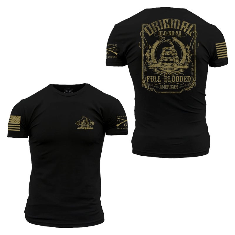 Grunt Style Old No. 76 Men's T-Shirt (Black, XXLarge)